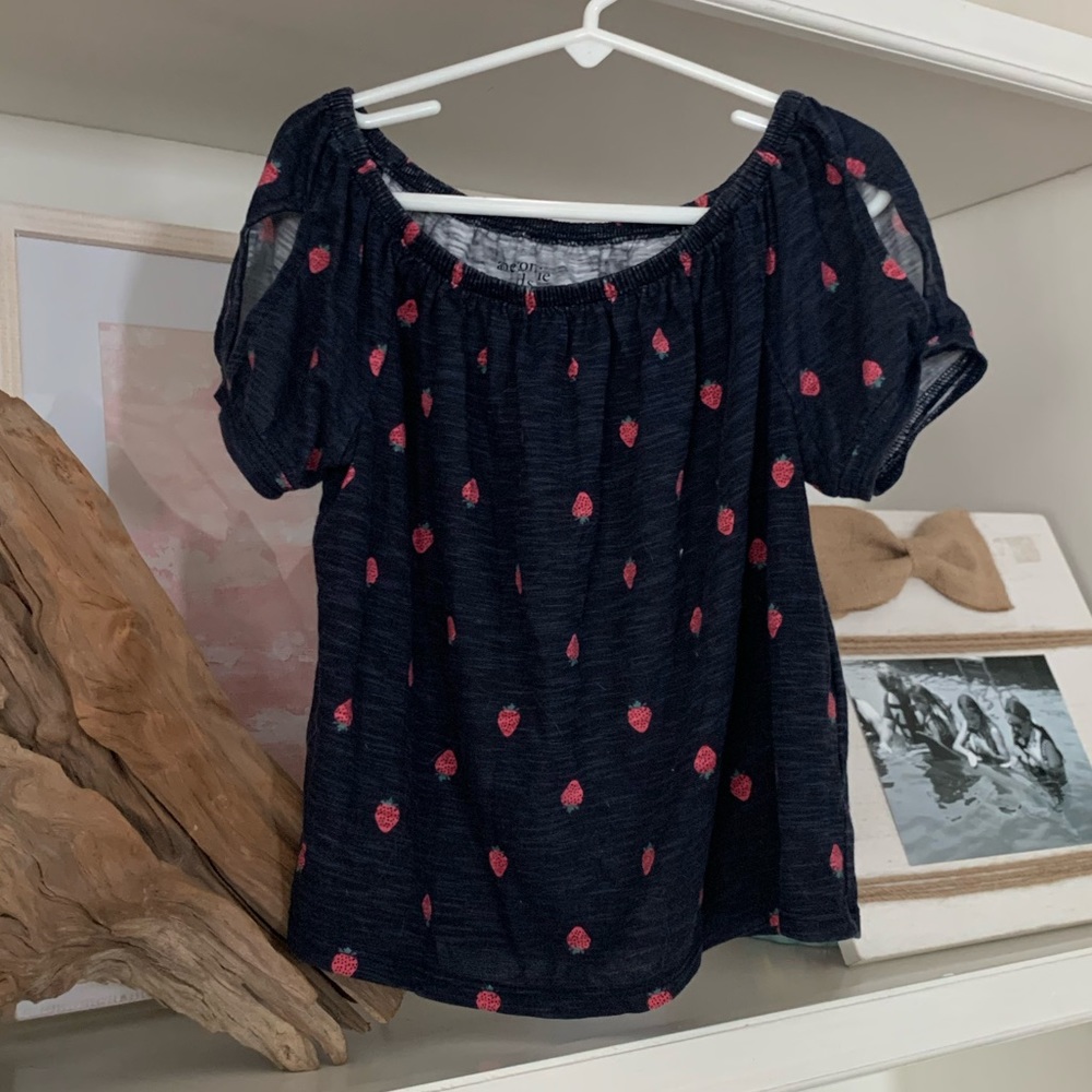 An off the shoulder top.